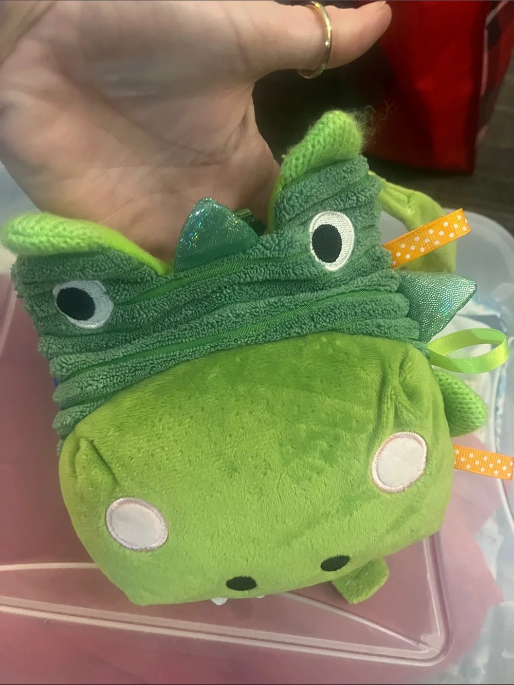 Sensory Snug-gable Dinosaur Hand puppet soft Book 151